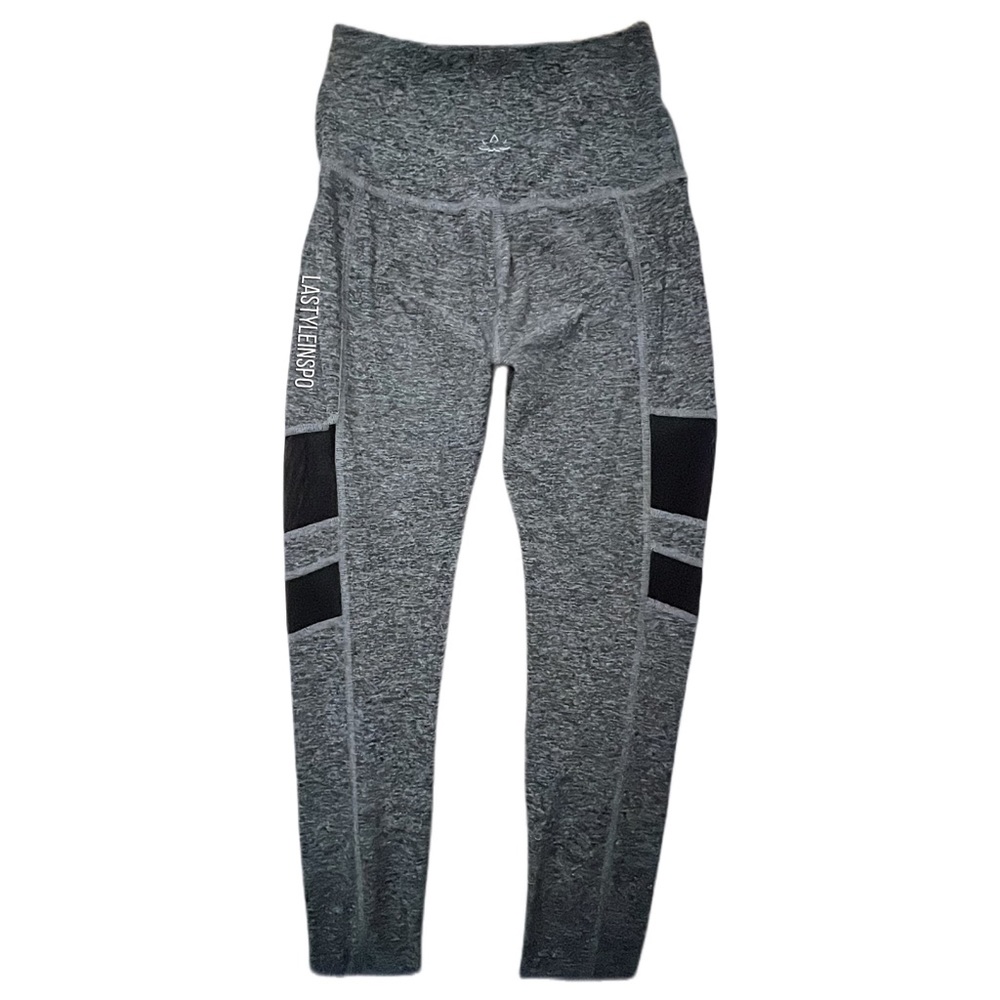 REVOLVE Beyond Yoga High Waisted Leggings Mesh Soft Gray Small - Picture 1 of 3